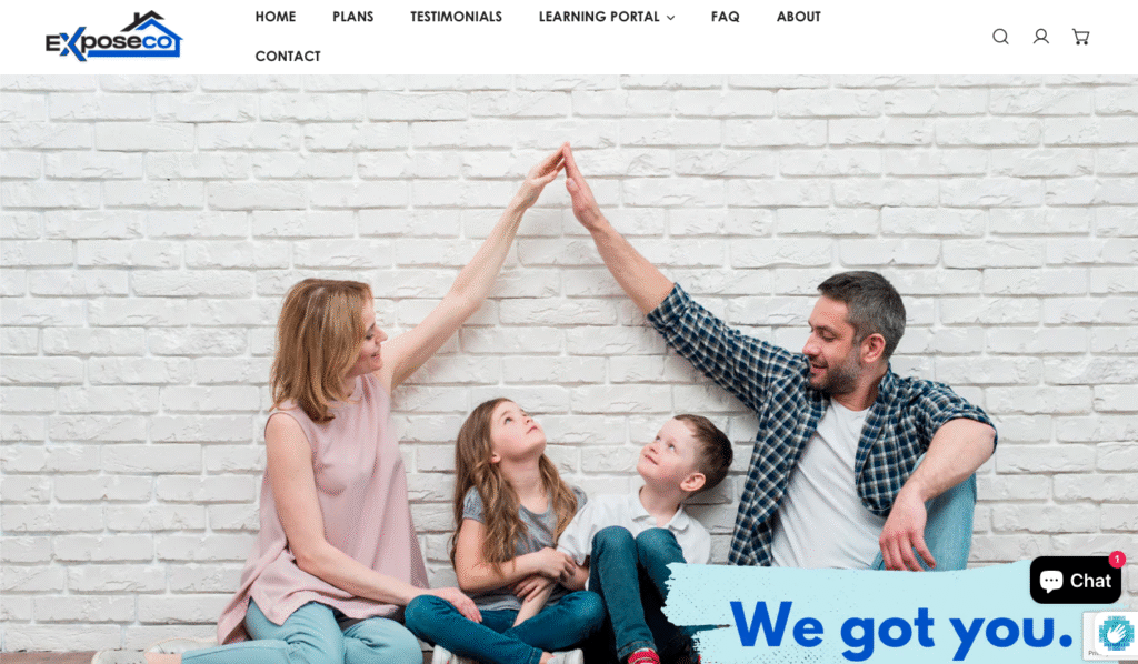 ExposeCo Shopify ecommerce website screenshot